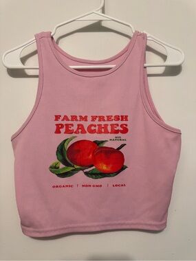 SHEIN Pink Ribbed Tank Top